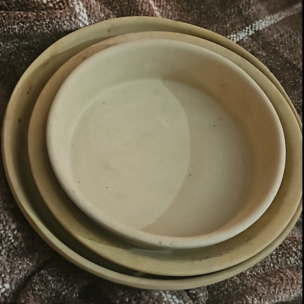 x3 80s Original Family Heritage Collection  natural Stoneware bakeware